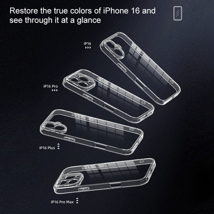 For iPhone 16 Pro Four Corner Airbag Transparent Glass Phone Case - iPhone 16 Pro Cases by PMC TechLife | Online Shopping South Africa | PMC TechLife | Buy Now Pay Later Mobicred