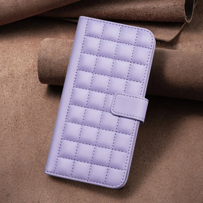 For iPhone 16 Plus Square Texture Leather Phone Case(Purple) - iPhone 16 Plus Cases by PMC Jewellery | Online Shopping South Africa | PMC Jewellery | Buy Now Pay Later Mobicred