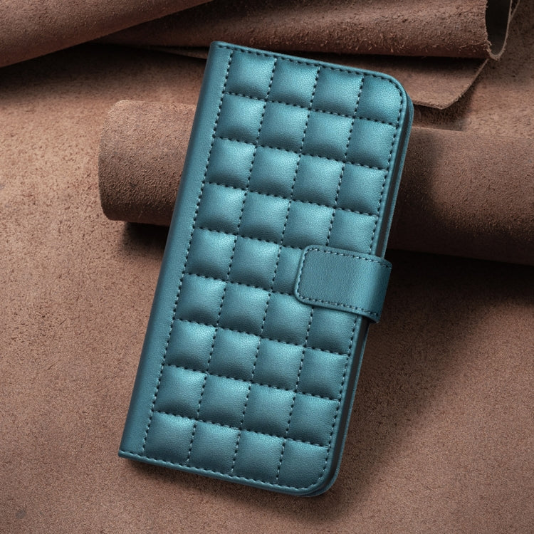 For iPhone 16 Pro Max Square Texture Leather Phone Case(Green) - iPhone 16 Pro Max Cases by PMC TechLife | Online Shopping South Africa | PMC TechLife | Buy Now Pay Later Mobicred