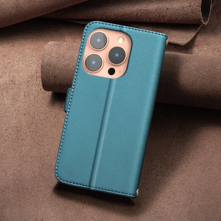 For iPhone 16 Pro Max Square Texture Leather Phone Case(Green) - iPhone 16 Pro Max Cases by PMC TechLife | Online Shopping South Africa | PMC TechLife | Buy Now Pay Later Mobicred