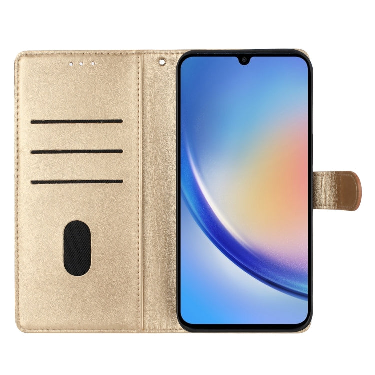 For Blackview A55 Pro Butterflies and Flowers Leather Phone Case(Gold) - More Brand by PMC TechLife | Online Shopping South Africa | PMC TechLife | Buy Now Pay Later Mobicred