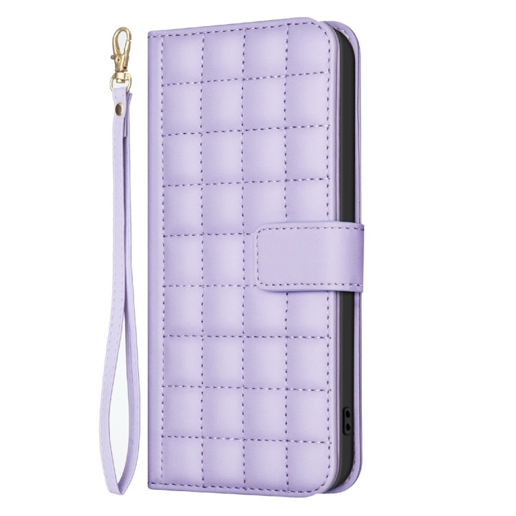 For Samsung Galaxy S25 Ultra 5G Square Texture Leather Phone Case(Purple) - Galaxy S25 Ultra 5G Cases by PMC Jewellery | Online Shopping South Africa | PMC Jewellery | Buy Now Pay Later Mobicred