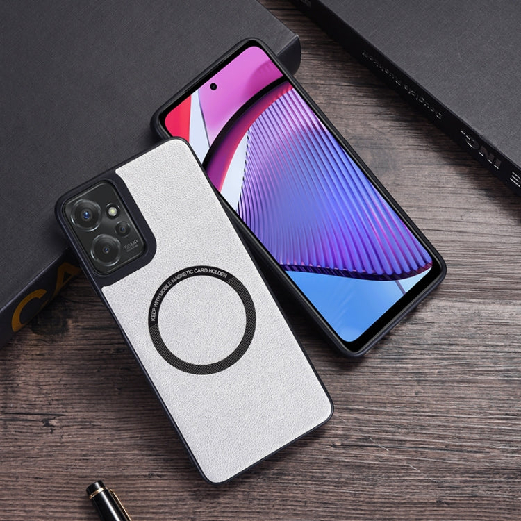 For Motorola Moto G 5G 2024 PU MagSafe Magnetic Phone Case(Black) - Motorola Cases by PMC Jewellery | Online Shopping South Africa | PMC Jewellery | Buy Now Pay Later Mobicred