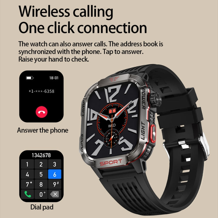 HT29 2.01 inch IPS Screen Triple Proof Smart Watch with Banknote Detector Light(Blue) - Smart Watches by PMC TechLife | Online Shopping South Africa | PMC TechLife | Buy Now Pay Later Mobicred