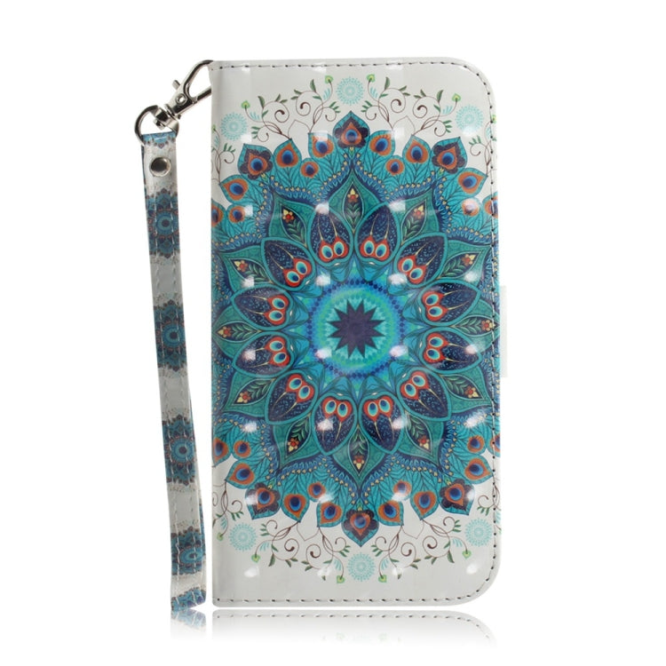 For Samsung Galaxy S25 5G 3D Colored Horizontal Flip Leather Phone Case(Peacock Wreath) - Galaxy S25 5G Cases by PMC Jewellery | Online Shopping South Africa | PMC Jewellery | Buy Now Pay Later Mobicred