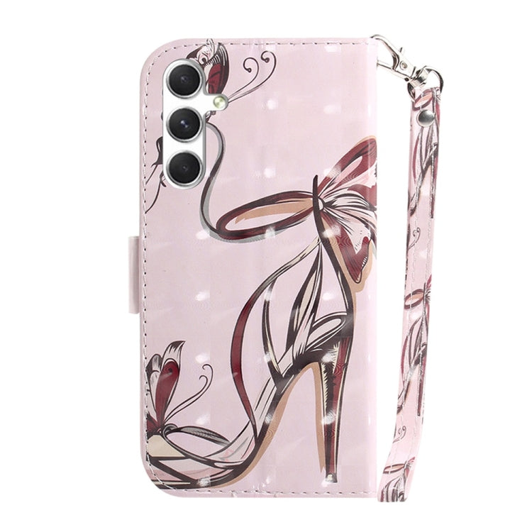 For Samsung Galaxy S25+ 5G 3D Colored Horizontal Flip Leather Phone Case(Butterfly High-heeled) - Galaxy S25+ 5G Cases by PMC Jewellery | Online Shopping South Africa | PMC Jewellery | Buy Now Pay Later Mobicred