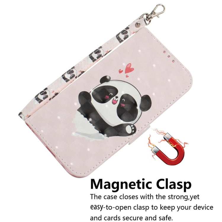 For Samsung Galaxy S25 Ultra 5G 3D Colored Horizontal Flip Leather Phone Case(Heart Panda) - Galaxy S25 Ultra 5G Cases by PMC Jewellery | Online Shopping South Africa | PMC Jewellery | Buy Now Pay Later Mobicred