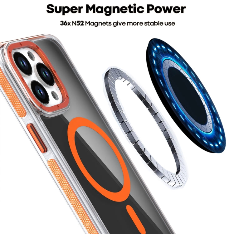 For iPhone 16 Magsafe Dual-Color Transparent Black Full Coverage Phone Case(Black) - iPhone 16 Cases by PMC TechLife | Online Shopping South Africa | PMC TechLife | Buy Now Pay Later Mobicred