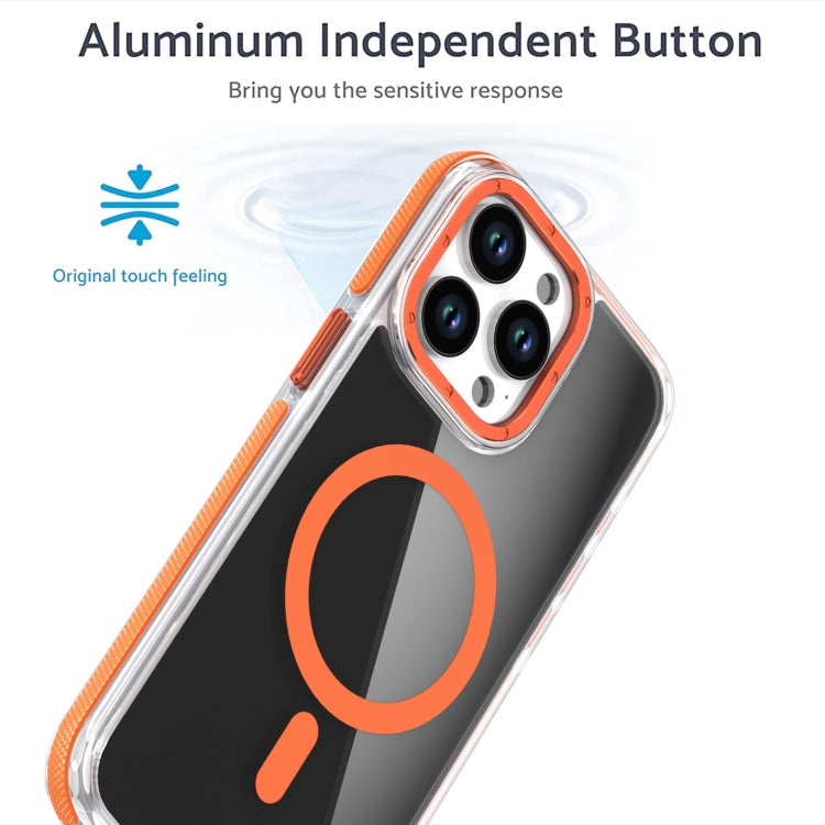 For iPhone 16 Magsafe Dual-Color Transparent Black Full Coverage Phone Case(Black) - iPhone 16 Cases by PMC TechLife | Online Shopping South Africa | PMC TechLife | Buy Now Pay Later Mobicred