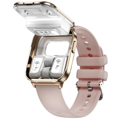 X9 1.85 inch Square Screen 2 in 1 Bluetooth Earphone Smart Watch(Gold Pink) - Smart Watches by PMC Jewellery | Online Shopping South Africa | PMC Jewellery | Buy Now Pay Later Mobicred