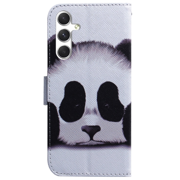 For Samsung Galaxy S25+ 5G Coloured Drawing Flip Leather Phone Case(Panda) - Galaxy S25+ 5G Cases by PMC Jewellery | Online Shopping South Africa | PMC Jewellery | Buy Now Pay Later Mobicred