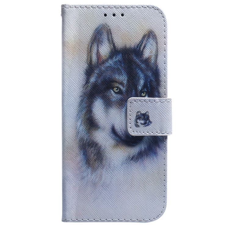 For Samsung Galaxy S25 Ultra 5G Coloured Drawing Flip Leather Phone Case(White Wolf) - Galaxy S25 Ultra 5G Cases by PMC Jewellery | Online Shopping South Africa | PMC Jewellery | Buy Now Pay Later Mobicred