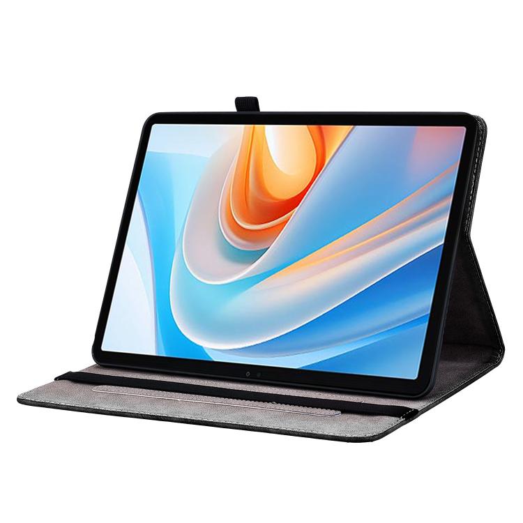 For itel VistaTab 30 Crystal Texture Painted Leather Smart Tablet Case(Black Rose) - Others by PMC TechLife | Online Shopping South Africa | PMC TechLife | Buy Now Pay Later Mobicred