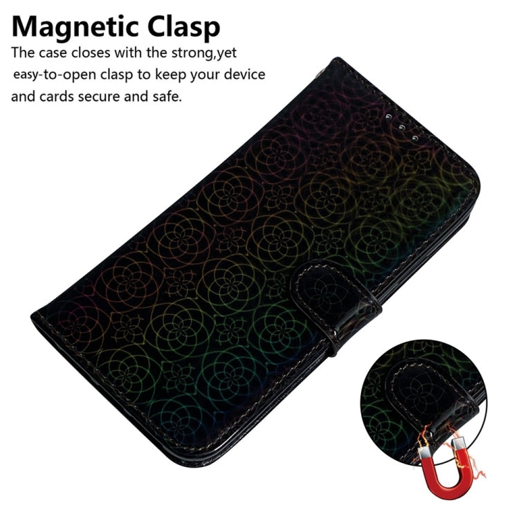 For Samsung Galaxy S25 5G Colorful Magnetic Buckle Leather Phone Case(Black) - Galaxy S25 5G Cases by PMC Jewellery | Online Shopping South Africa | PMC Jewellery | Buy Now Pay Later Mobicred