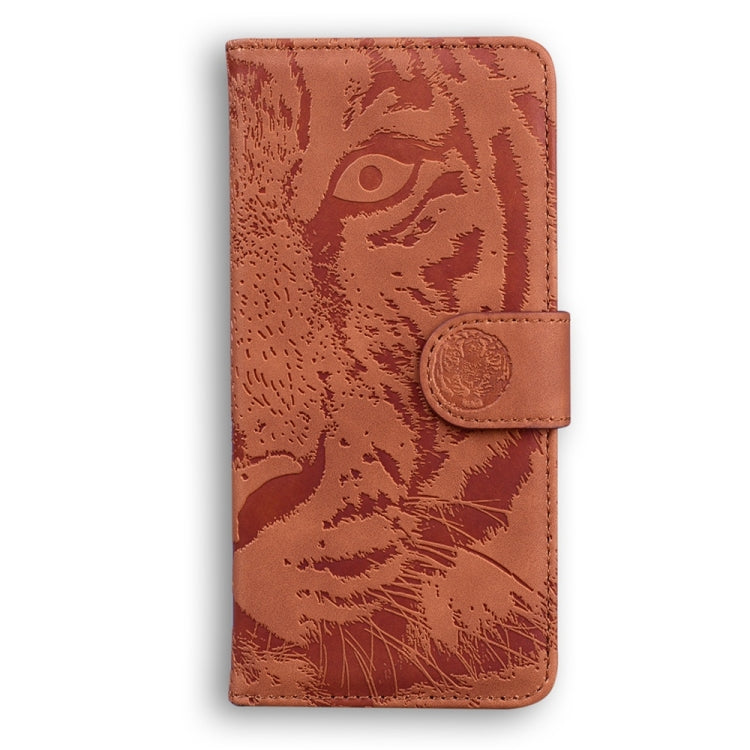 For Samsung Galaxy S25+ 5G Tiger Embossing Pattern Flip Leather Phone Case(Brown) - Galaxy S25+ 5G Cases by PMC Jewellery | Online Shopping South Africa | PMC Jewellery | Buy Now Pay Later Mobicred