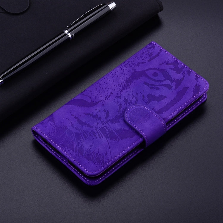 For Samsung Galaxy S25 Ultra 5G Tiger Embossing Pattern Flip Leather Phone Case(Purple) - Galaxy S25 Ultra 5G Cases by PMC Jewellery | Online Shopping South Africa | PMC Jewellery | Buy Now Pay Later Mobicred