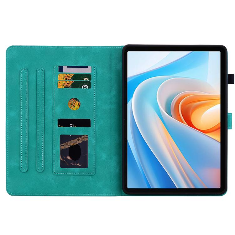 For itel VistaTab 30 Lily Embossed Leather Tablet Case(Green) - Others by PMC TechLife | Online Shopping South Africa | PMC TechLife | Buy Now Pay Later Mobicred