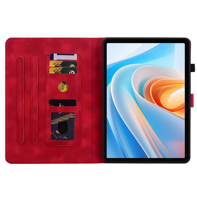 For itel VistaTab 30 Lily Embossed Leather Tablet Case(Red) - Others by PMC TechLife | Online Shopping South Africa | PMC TechLife | Buy Now Pay Later Mobicred