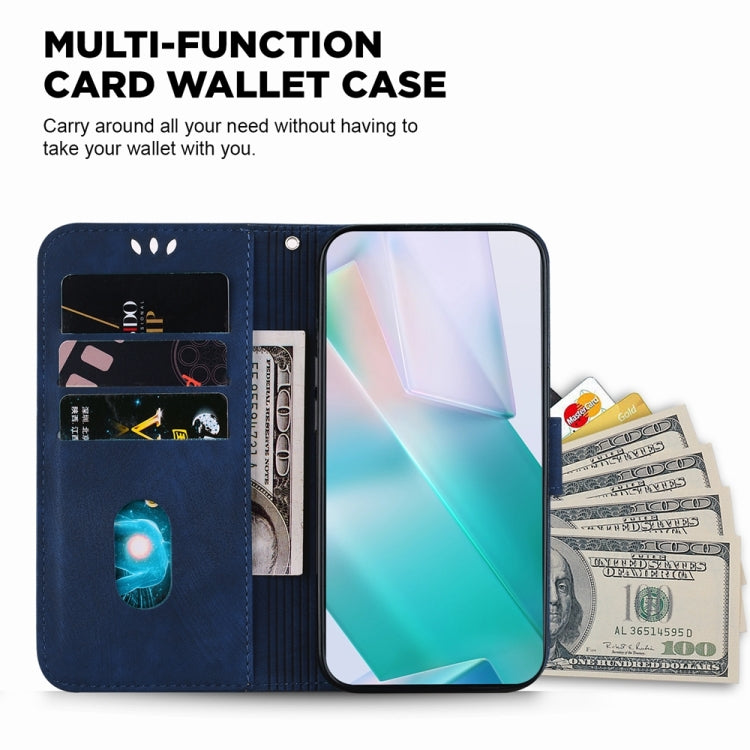 For Samsung Galaxy S25+ 5G Little Tiger Embossed Leather Phone Case(Dark Blue) - free shipping - PMC Jewellery - Order now!