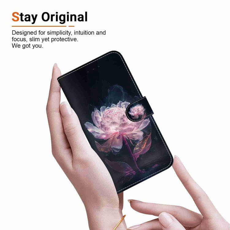 For Samsung Galaxy S25 5G Crystal Texture Colored Drawing Leather Phone Case(Purple Peony) - free shipping - PMC Jewellery - Order now!