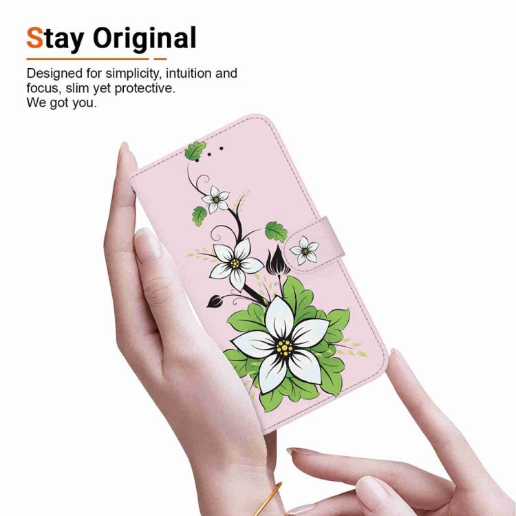 For Samsung Galaxy S25 5G Crystal Texture Colored Drawing Leather Phone Case(Lily) - Galaxy S25 5G Cases by PMC Jewellery | Online Shopping South Africa | PMC Jewellery | Buy Now Pay Later Mobicred