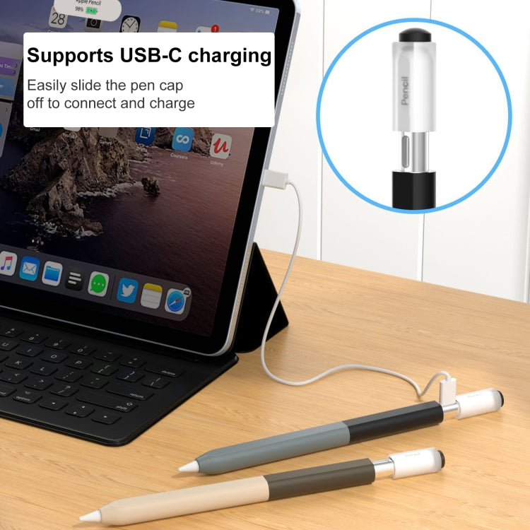 For Apple Pencil USB-C Gradient Silicone Stylus Protective Case(Grey) - free shipping - PMC Jewellery - Order now!