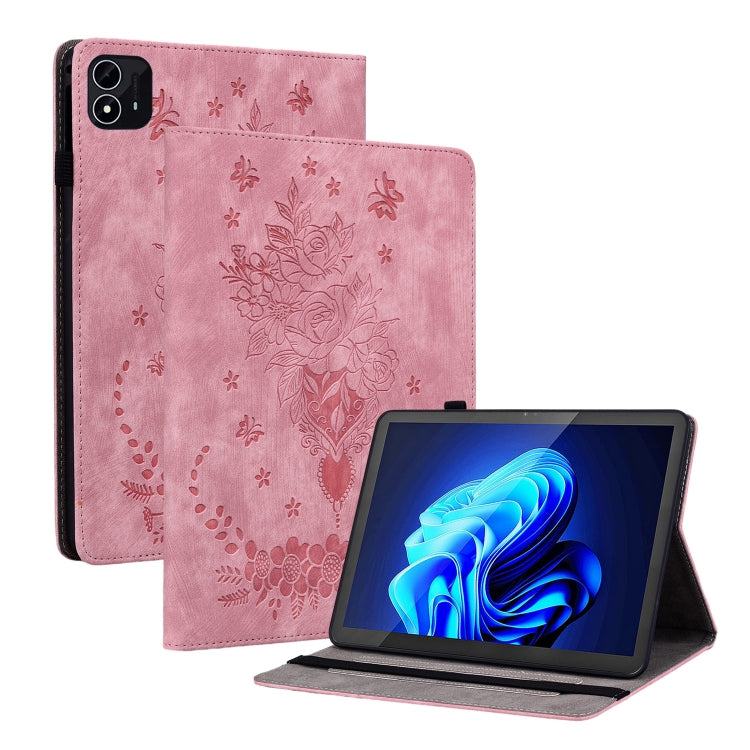 For itel Pad One 10.1 Butterfly Rose Embossed Leather Tablet Case(Pink) - free shipping - PMC TechLife - Order now!