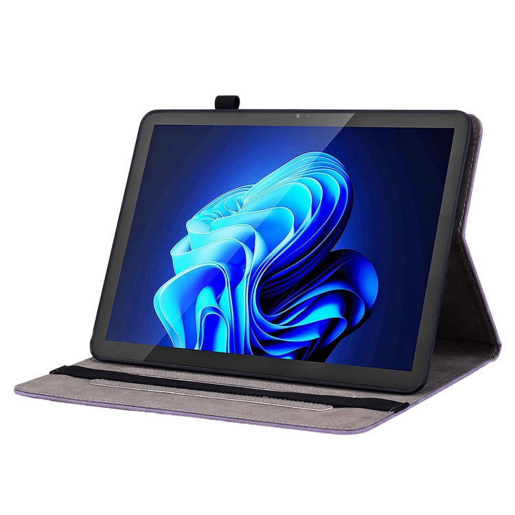 For itel Pad One 10.1 Butterfly Rose Embossed Leather Tablet Case(Purple) - Others by PMC TechLife | Online Shopping South Africa | PMC TechLife | Buy Now Pay Later Mobicred