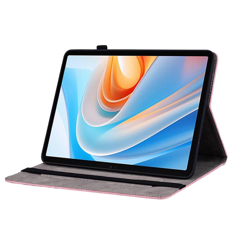 For itel VistaTab 30 Butterfly Rose Embossed Leather Tablet Case(Pink) - Others by PMC TechLife | Online Shopping South Africa | PMC TechLife | Buy Now Pay Later Mobicred