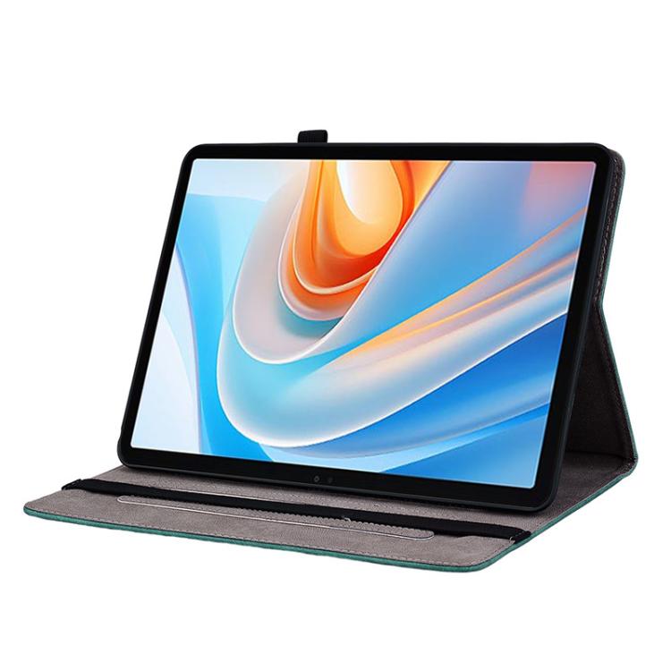 For itel VistaTab 30 Butterfly Rose Embossed Leather Tablet Case(Green) - Others by PMC TechLife | Online Shopping South Africa | PMC TechLife | Buy Now Pay Later Mobicred