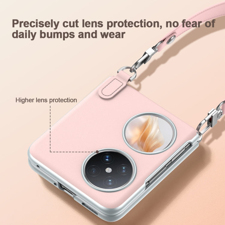 For Huawei Pocket 2 SULADA Skin Feel Liquid Leather Phone Case with Strap(White) - free shipping - PMC TechLife - Order now!