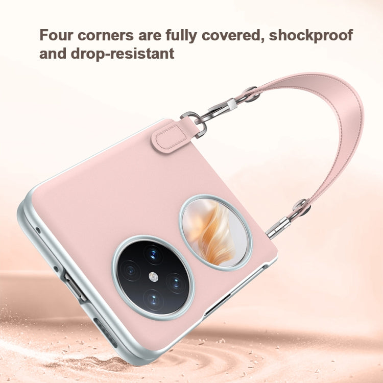 For Huawei Pocket 2 SULADA Skin Feel Liquid Leather Phone Case with Strap(White) - free shipping - PMC TechLife - Order now!