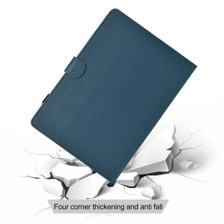 For Lenovo Tab P12 Solid Color Fiber Texture Smart Tablet Leather Case(Royal Blue) - Lenovo by PMC TechLife | Online Shopping South Africa | PMC TechLife | Buy Now Pay Later Mobicred
