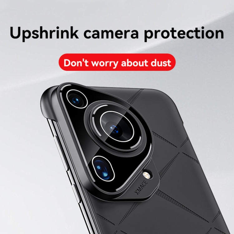 For Huawei Pura 70 Borderless Upshrink Camera Protection Magnetic Phone Case(Black) - Huawei Cases by PMC Jewellery | Online Shopping South Africa | PMC Jewellery | Buy Now Pay Later Mobicred