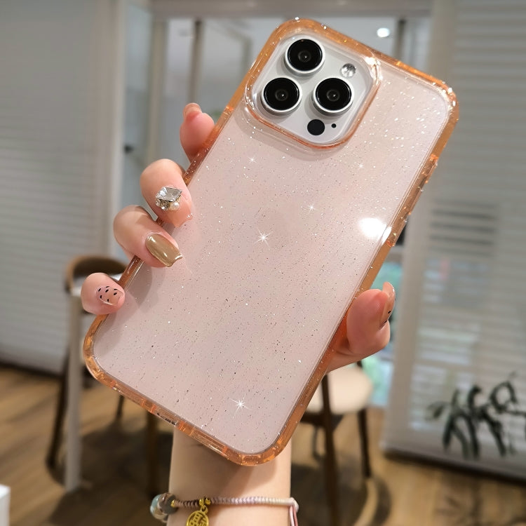 For iPhone 16 Pro Glitter Powder TPU Hybrid PC Phone Case(Transparent) - iPhone 16 Pro Cases by PMC TechLife | Online Shopping South Africa | PMC TechLife | Buy Now Pay Later Mobicred