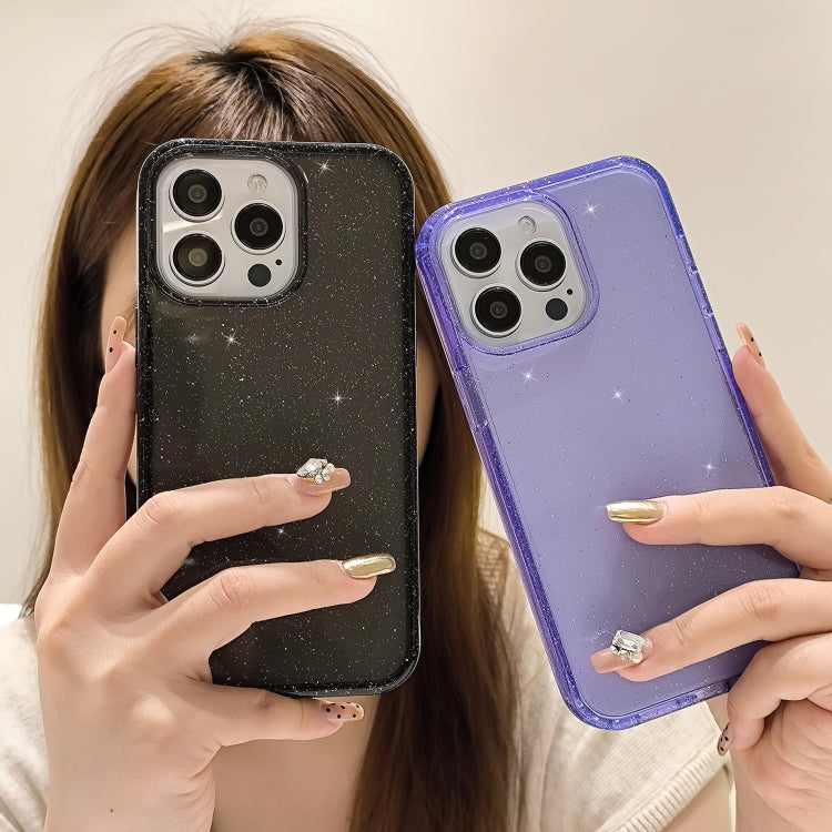 For iPhone 16 Plus Glitter Powder TPU Hybrid PC Phone Case(Purple) - free shipping - PMC TechLife - Order now!