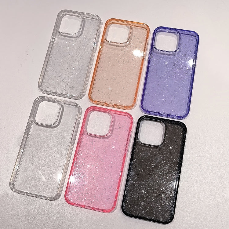 For iPhone 16 Plus Glitter Powder TPU Hybrid PC Phone Case(Black) - free shipping - PMC TechLife - Order now!