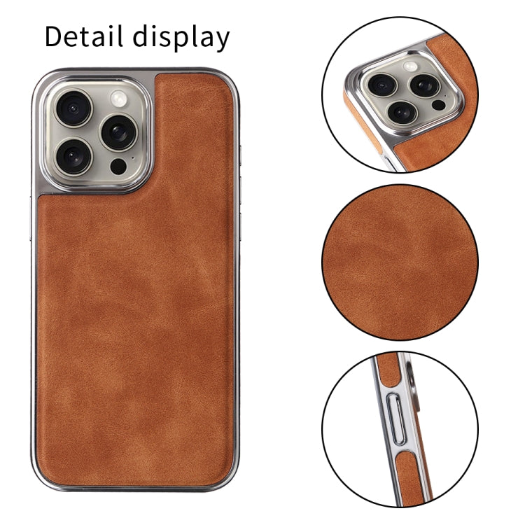 For iPhone 16 Plus Electroplated Side PU Hybrid TPU MagSafe Phone Case(Black) - iPhone 16 Plus Cases by PMC TechLife | Online Shopping South Africa | PMC TechLife | Buy Now Pay Later Mobicred