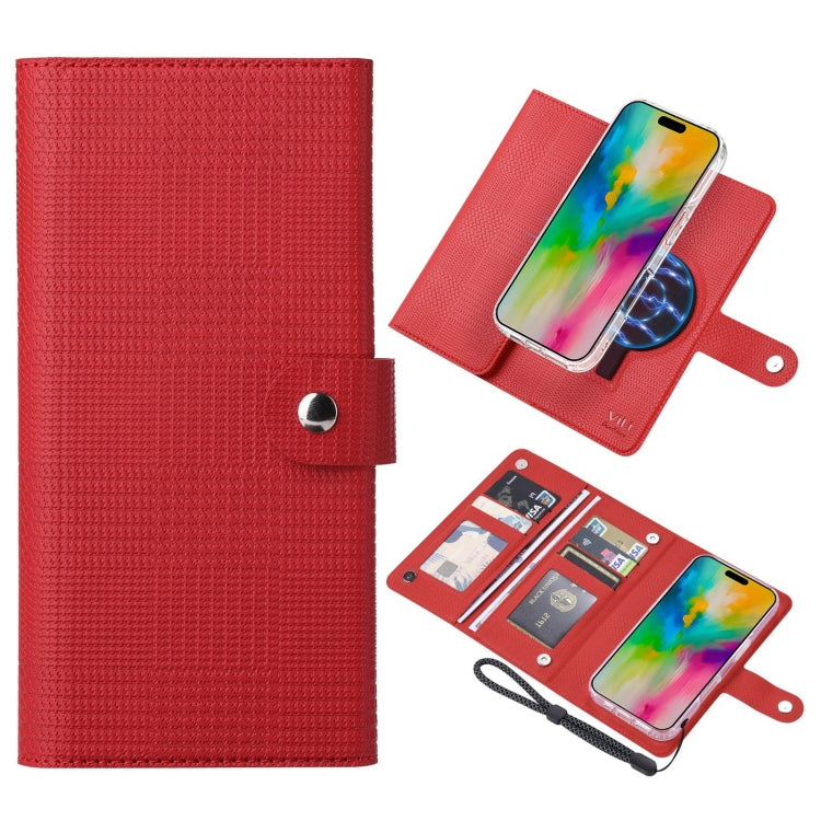 For iPhone 16 Pro ViLi GHA-C Series RFID MagSafe Magnetic Flip Leather Phone Case(Red) - iPhone 16 Pro Cases by ViLi | Online Shopping South Africa | PMC TechLife | Buy Now Pay Later Mobicred