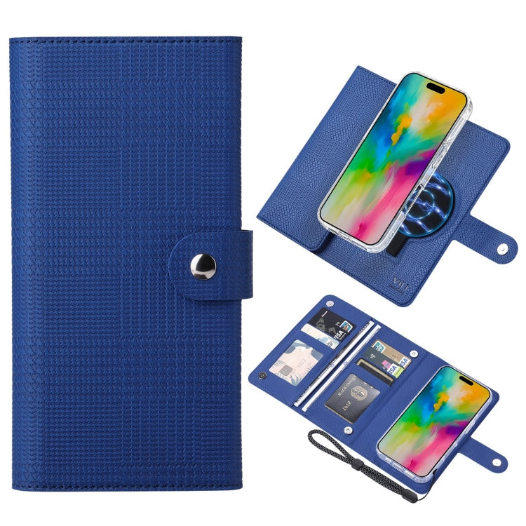 For iPhone 16 Pro ViLi GHA-C Series RFID MagSafe Magnetic Flip Leather Phone Case(Blue) - free shipping - PMC TechLife - Order now!