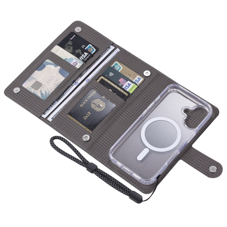 For iPhone 16 Pro Max ViLi GHA-C Series RFID MagSafe Magnetic Flip Leather Phone Case(Grey) - free shipping - PMC TechLife - Order now!
