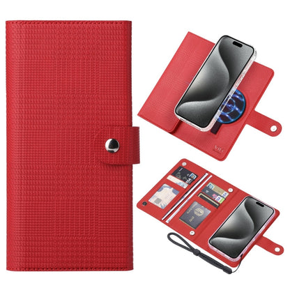 For iPhone 15 Pro Max ViLi GHA-C Series RFID MagSafe Magnetic Flip Leather Phone Case(Red) - iPhone 15 Pro Max Cases by ViLi | Online Shopping South Africa | PMC Jewellery | Buy Now Pay Later Mobicred