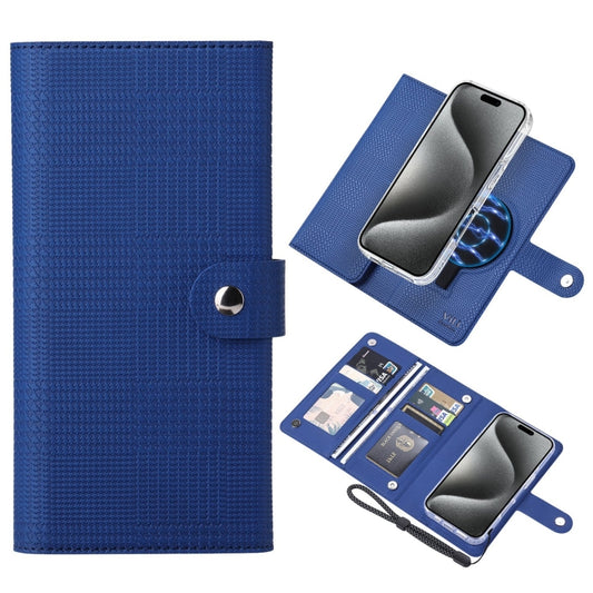 For iPhone 15 Pro Max ViLi GHA-C Series RFID MagSafe Magnetic Flip Leather Phone Case(Blue) - iPhone 15 Pro Max Cases by ViLi | Online Shopping South Africa | PMC Jewellery | Buy Now Pay Later Mobicred