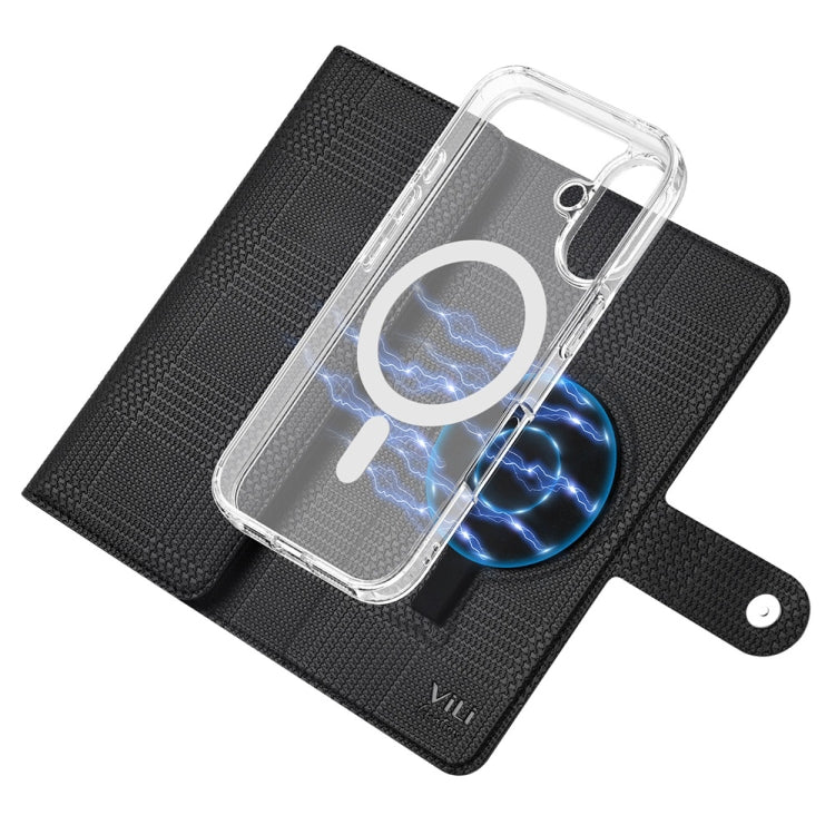 For iPhone 13 Pro ViLi GHA-C Series RFID MagSafe Magnetic Flip Leather Phone Case(Black) - free shipping - PMC Jewellery - Order now!