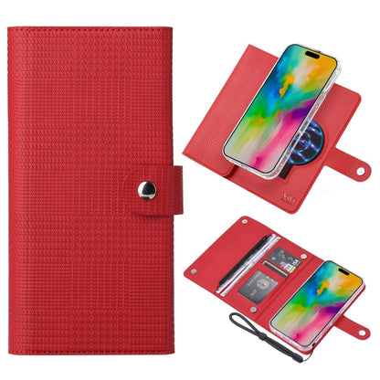 For iPhone 16 ViLi GHB-C Series RFID MagSafe Magnetic Flip Leather Phone Case(Red) - iPhone 16 Cases by ViLi | Online Shopping South Africa | PMC Jewellery | Buy Now Pay Later Mobicred