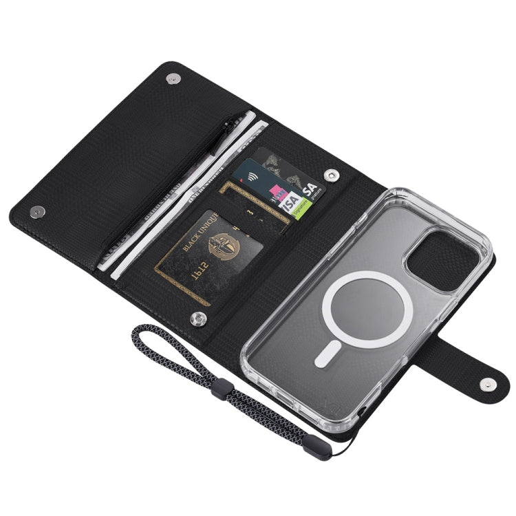 For iPhone 16 Pro ViLi GHB-C Series RFID MagSafe Magnetic Flip Leather Phone Case(Black) - iPhone 16 Pro Cases by ViLi | Online Shopping South Africa | PMC TechLife | Buy Now Pay Later Mobicred