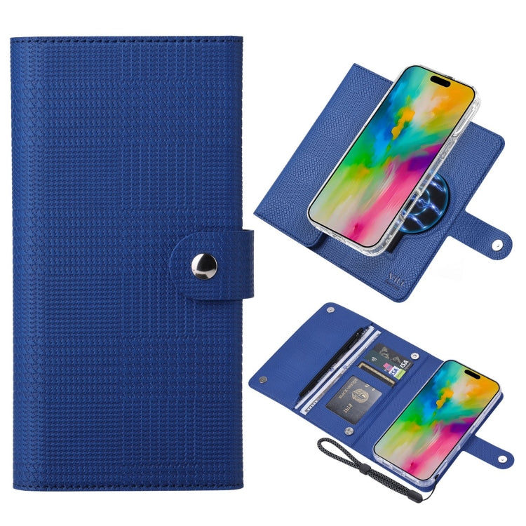 For iPhone 16 Pro ViLi GHB-C Series RFID MagSafe Magnetic Flip Leather Phone Case(Blue) - iPhone 16 Pro Cases by ViLi | Online Shopping South Africa | PMC Jewellery | Buy Now Pay Later Mobicred