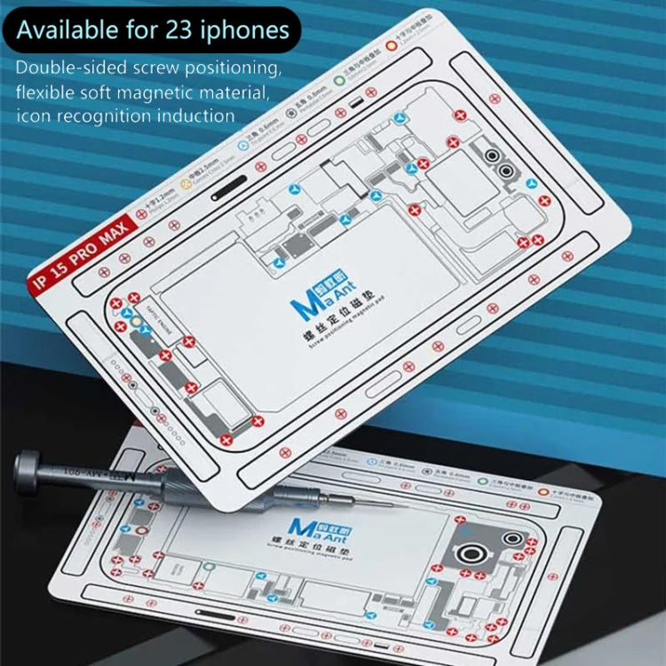 For iPhone 14 Plus MaAnt Double-sided Screw Positioning Flexible Soft Magnetic Pad - Magnetic Screws Mat by MaAnt | Online Shopping South Africa | PMC TechLife | Buy Now Pay Later Mobicred