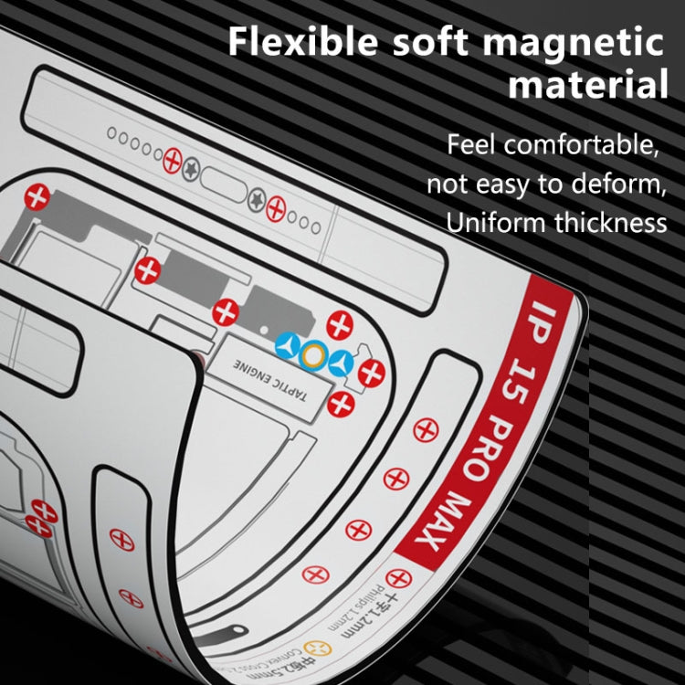 For iPhone 15 Pro MaAnt Double-sided Screw Positioning Flexible Soft Magnetic Pad - Magnetic Screws Mat by MaAnt | Online Shopping South Africa | PMC TechLife | Buy Now Pay Later Mobicred