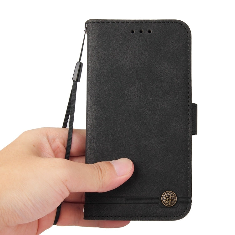 For Redmi K70 Ultra Skin Feel Life Tree Metal Button Leather Phone Case(Black) - free shipping - PMC Jewellery - Order now!